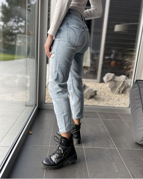 Džíny dámské Miss Sixty světle modré trhané